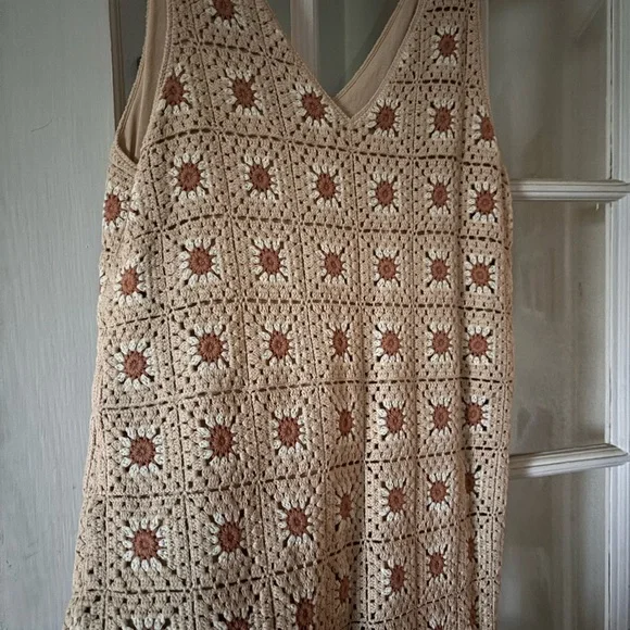 Rylee + Cru Tan Crochet Dress - Picture 3 of 5